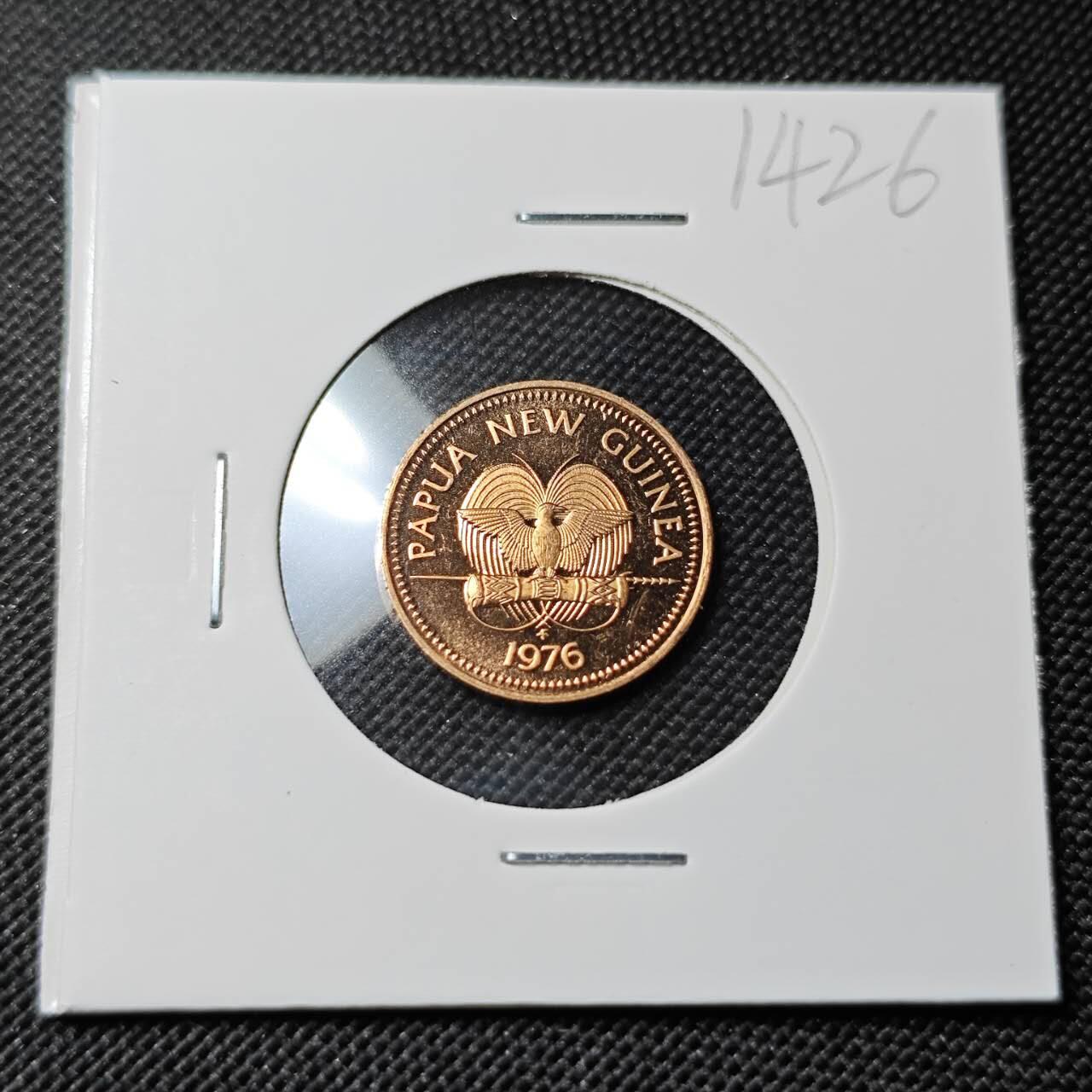 KK钱币收藏小铺  第414期 2月预留时间 周末发货 1976巴布亚新几内亚1基纳 