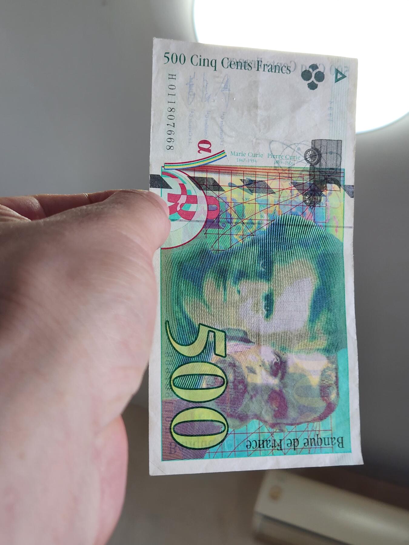 4月1号晚上8点 中外纸币自动截拍第50场 500法郎原票美品