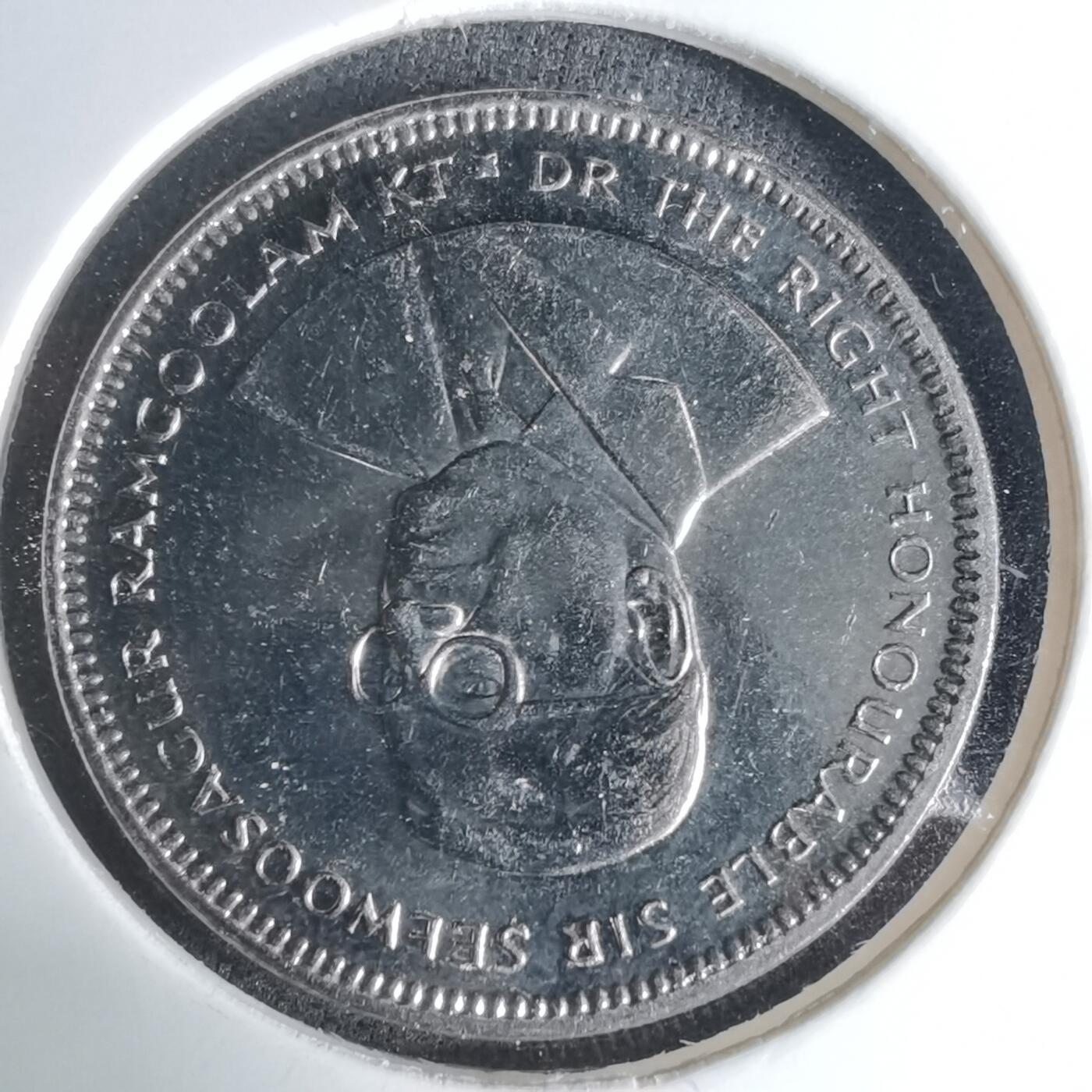 沼泽如烟--第1042场 毛里求斯1987年半卢比