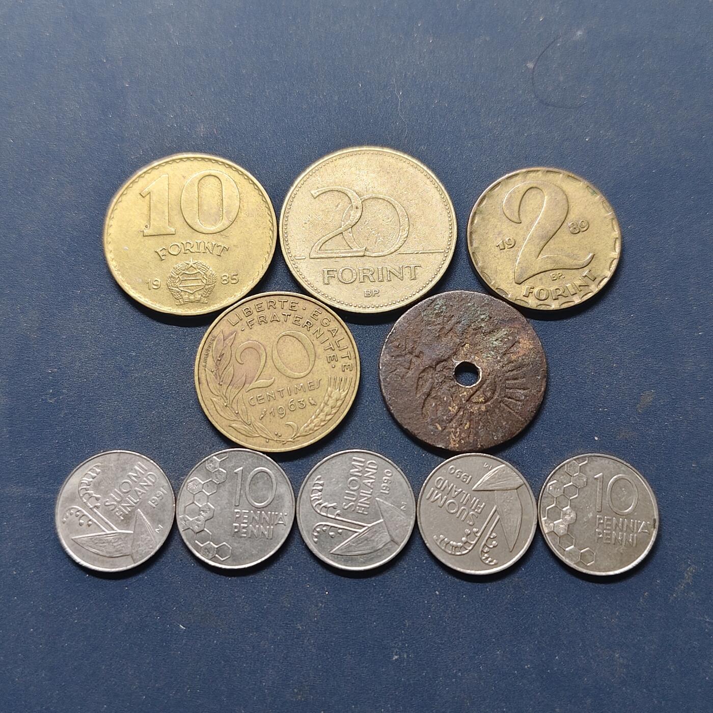 【全场包邮】纯粹捡漏拍516场【专场】 世界各国各年份散币10枚一组-匈牙利+芬兰等