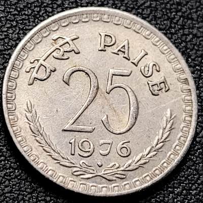 泉币菌-第219场-拍品多 请提前出价 - 印度25派沙镍币 阿育王狮子座