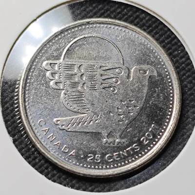 KK钱币收藏小铺  第415期 2月预留时间 周末发货 2011加拿大25分 纪念币