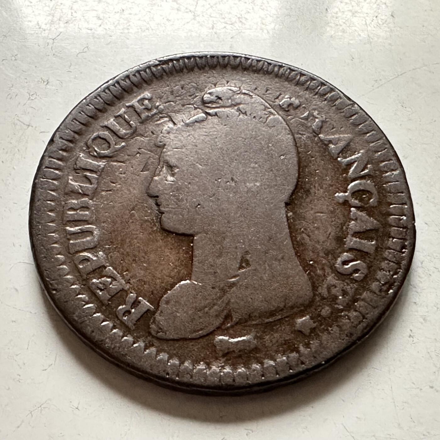 🌹外币初藏🌹🐯2026年第36场   每周二四六晚8️⃣点 接代拍 法国第一共和国 1795~1804年 1分铜币 33.4毫米-19克