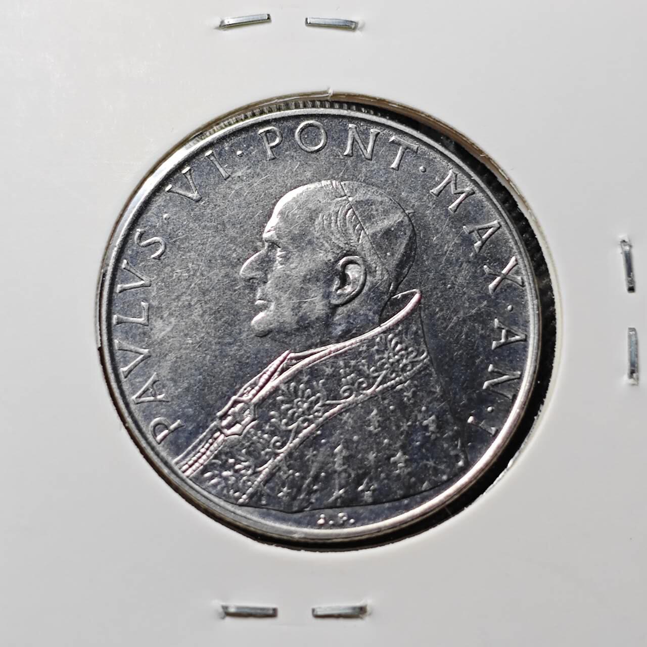 KK钱币收藏小铺  第414期 2月预留时间 周末发货  1963梵蒂冈100里拉