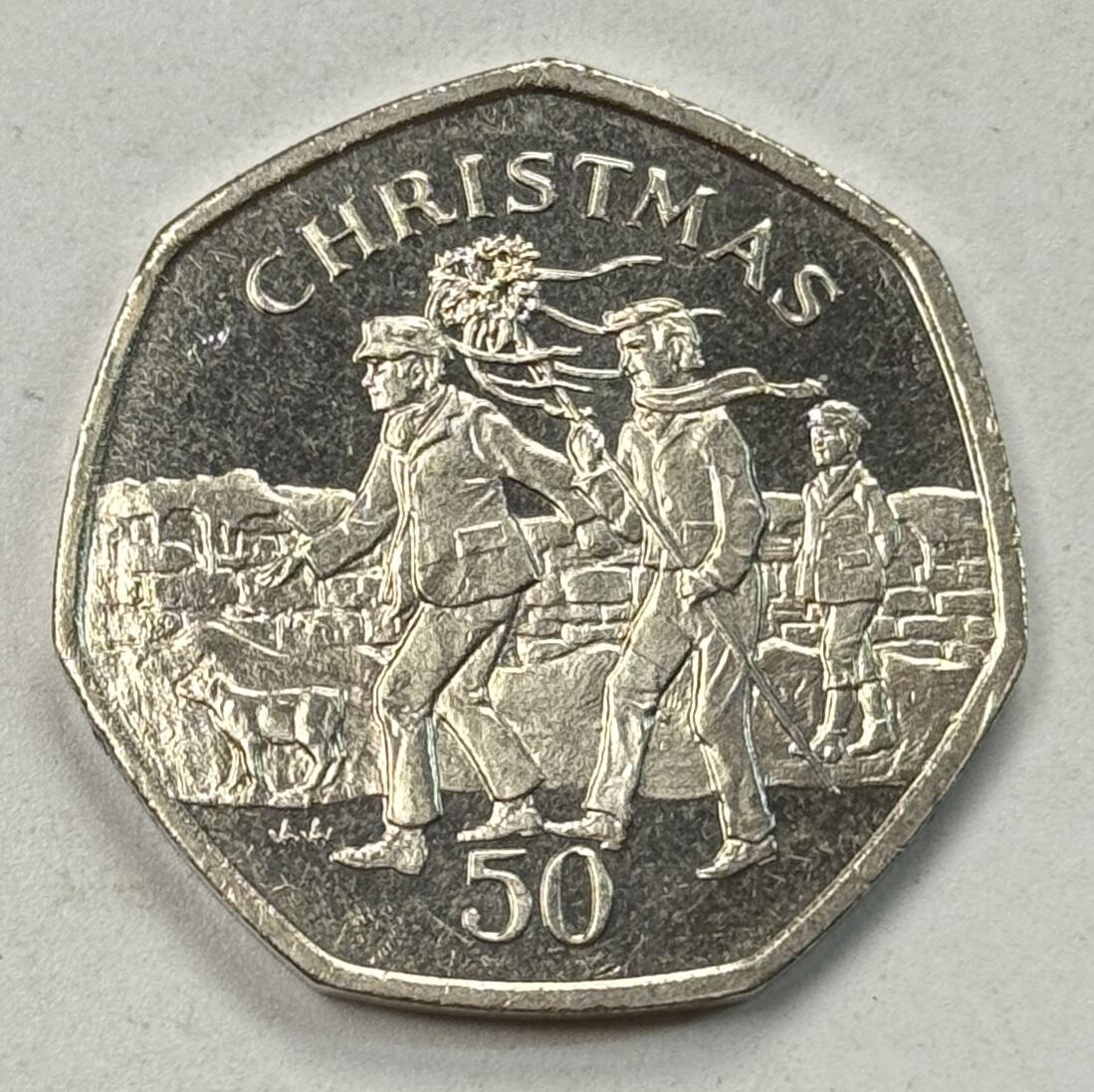 S&S Numismatic世界钱币-拍卖 第125期  马恩岛1994年 圣诞节 50便士纪念币