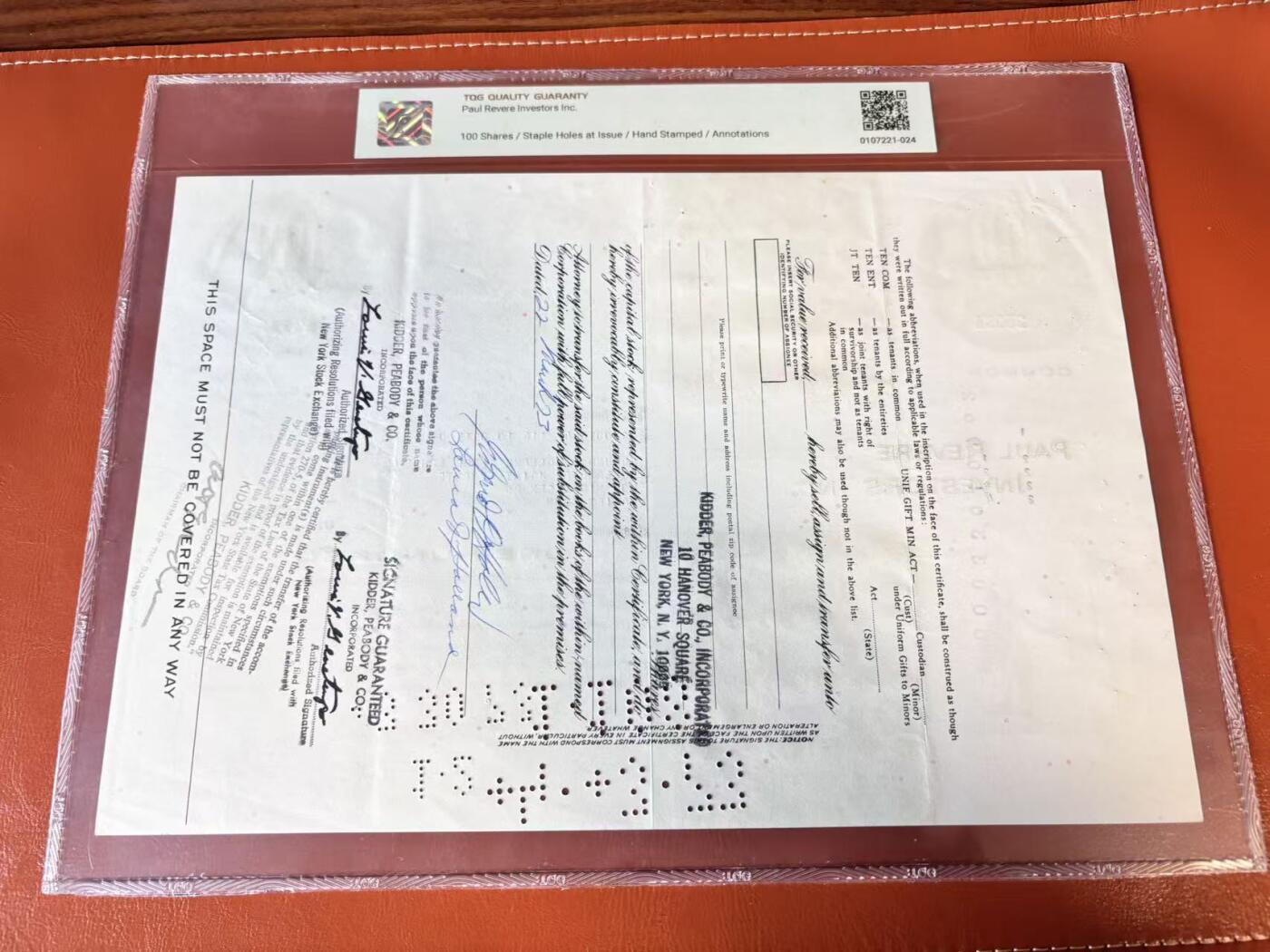 【Blue Auction】世界纸币精拍第802期——18级TOP拍卖/信誉/品质/专业/高效💫 【一组4张】美国 1967-83年 大票幅 雕版印刷股票一组 TQG58-45