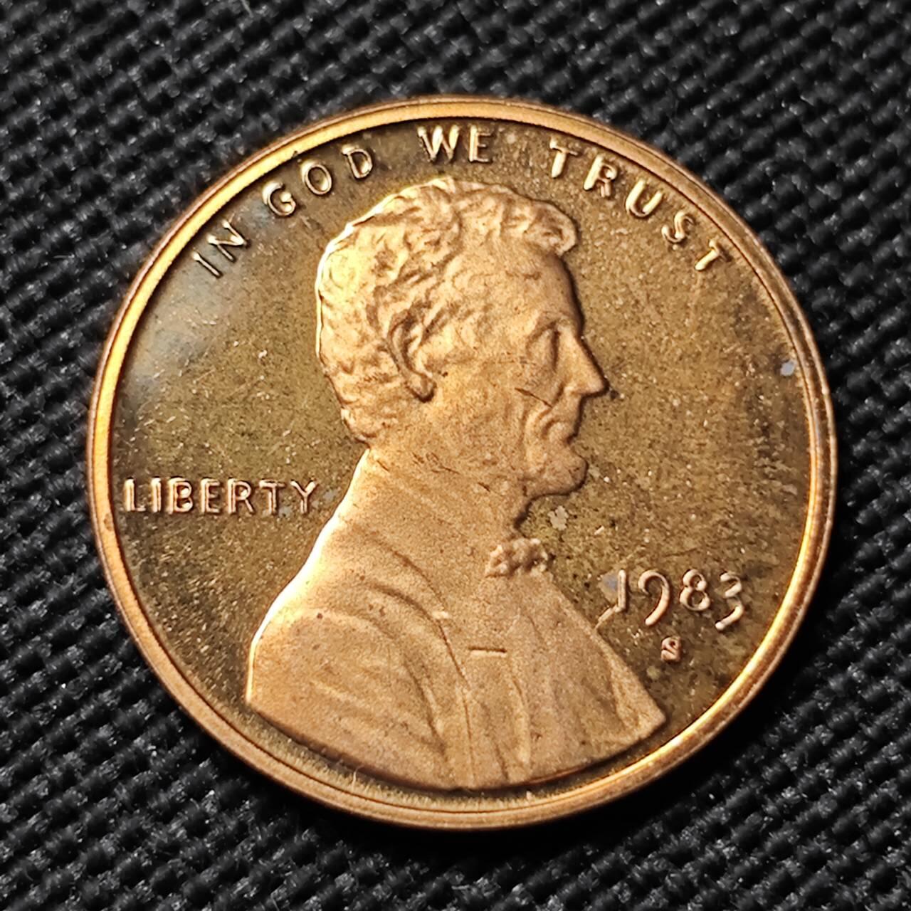 KK钱币收藏小铺  第414期 2月预留时间 周末发货 1983美国1分 精制币