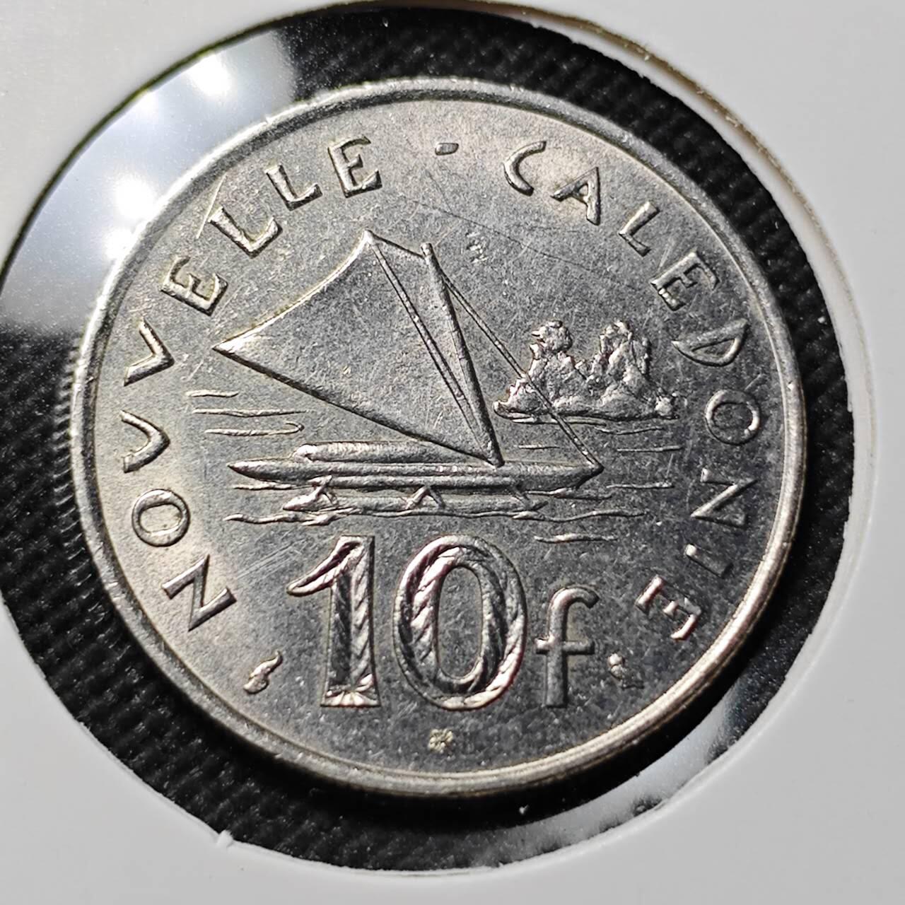 KK钱币收藏小铺  第414期 2月预留时间 周末发货 1973法属新喀里多尼亚10法郎