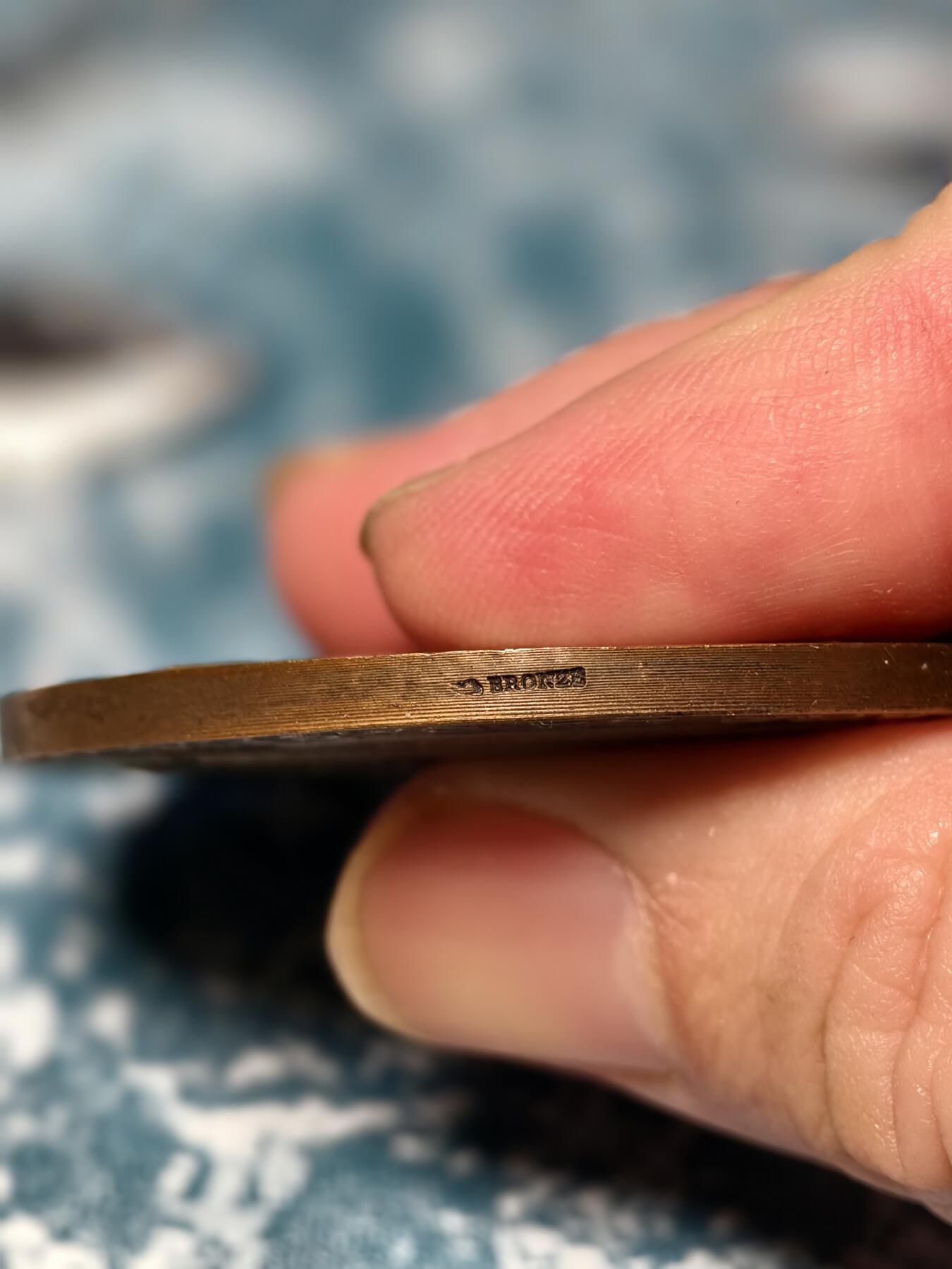 抚柳草堂-第二十一期章牌钱币  奖章勋章 满百包邮 放漏专场 19世纪末-20世纪初 法国农业协会农业竞赛大铜章  播种者 直径50mm 重量60.6g ms级品相