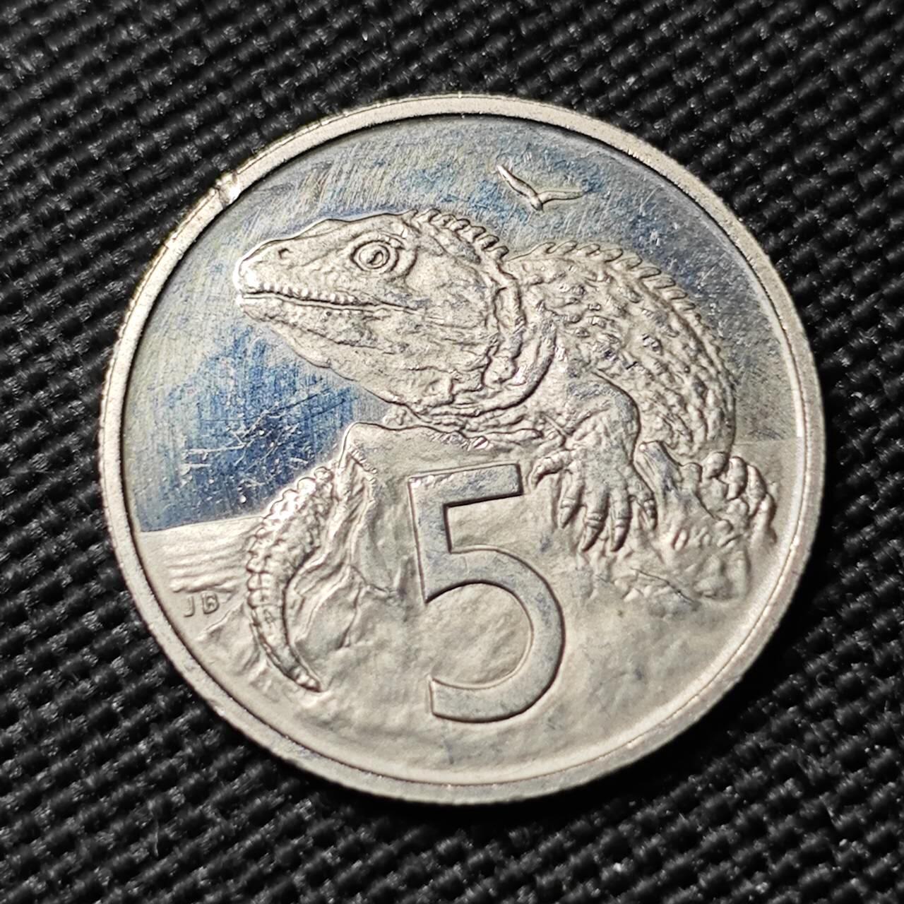 KK钱币收藏小铺  第414期 2月预留时间 周末发货 1984新西兰5分 精制币