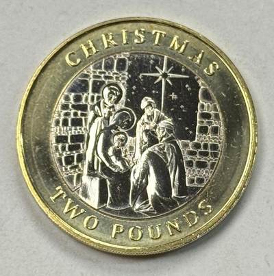 S&S Numismatic世界钱币-拍卖 第125期  - 直布罗陀2022年 圣诞节 2英镑双色纪念币