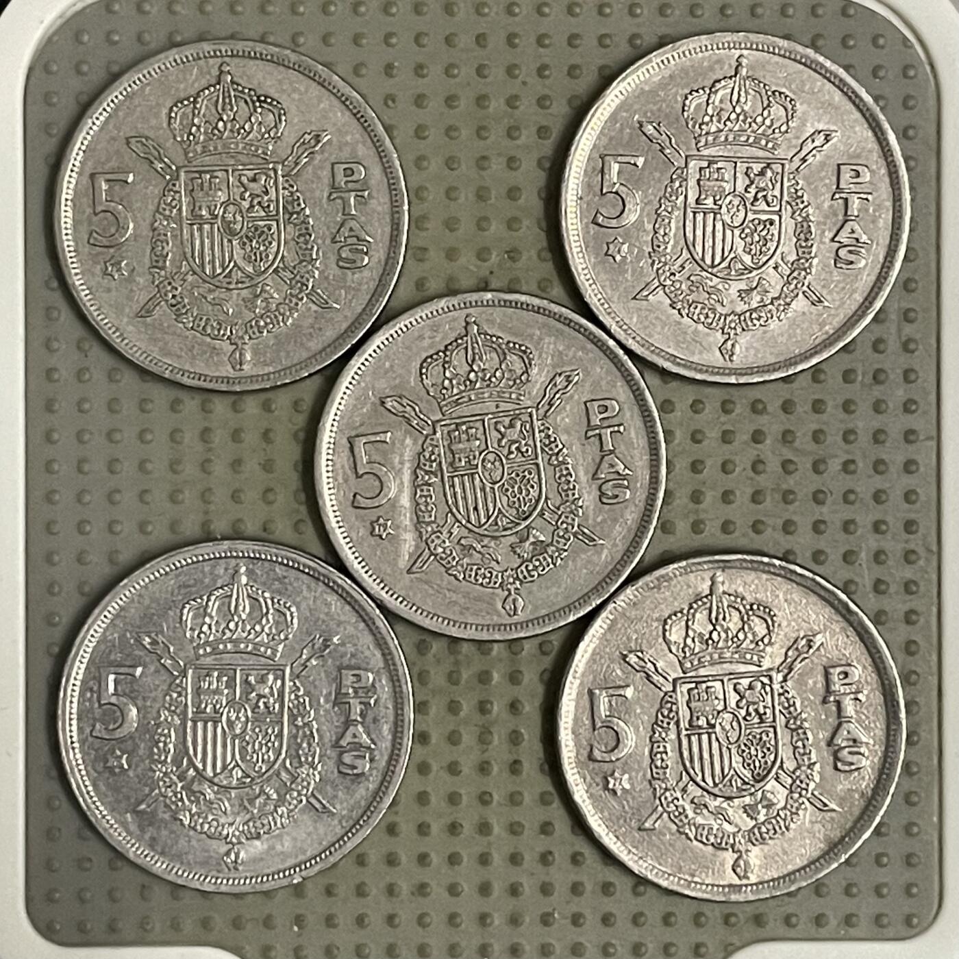 2026年第41场各国散币拍卖（总第191场） 西班牙1975年版5比赛塔5枚