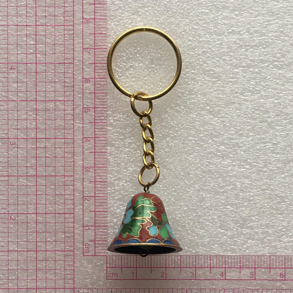 出口创汇景泰蓝铜胎掐丝珐琅磨光红色铃铛1个原版真品文玩艺术收藏
