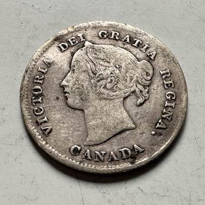 🌹外币初藏🌹🐯2026年第36场   每周二四六晚8️⃣点 接代拍 - 加拿大1898年维多利亚5分银币