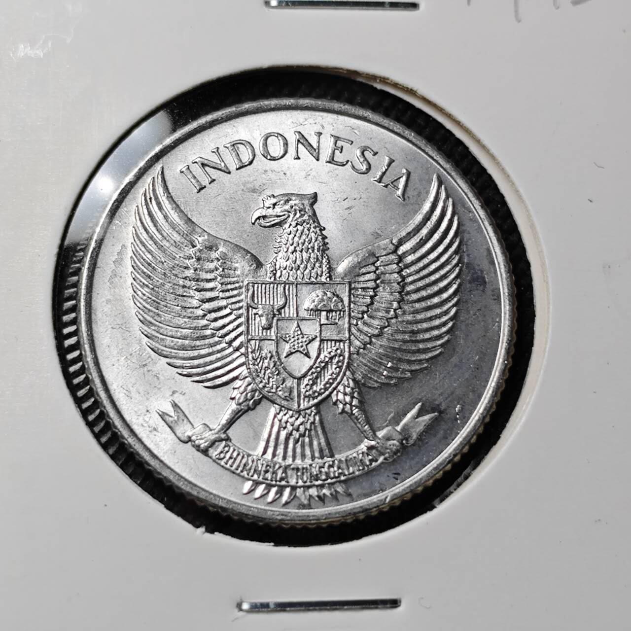 KK钱币收藏小铺  第414期 2月预留时间 周末发货 1955印度尼西亚25仙 好品