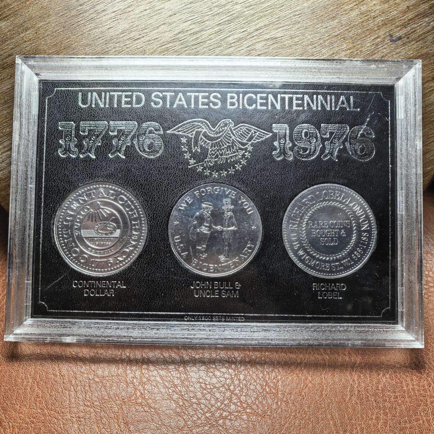 1976年美国建国200周年铝制纪念章套装（非流通货币，属于纪念章/代用币）