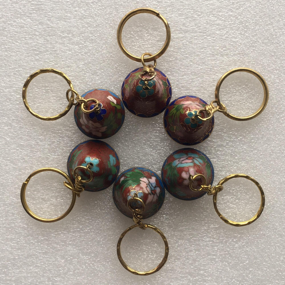 出口创汇景泰蓝铜胎掐丝珐琅磨光红色铃铛1个原版真品文玩艺术收藏
