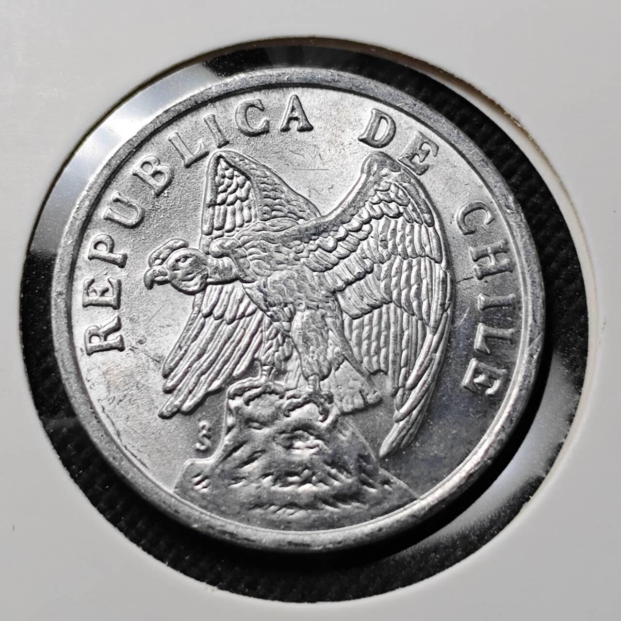 KK钱币收藏小铺  第414期 2月预留时间 周末发货 1975智利1分 好品