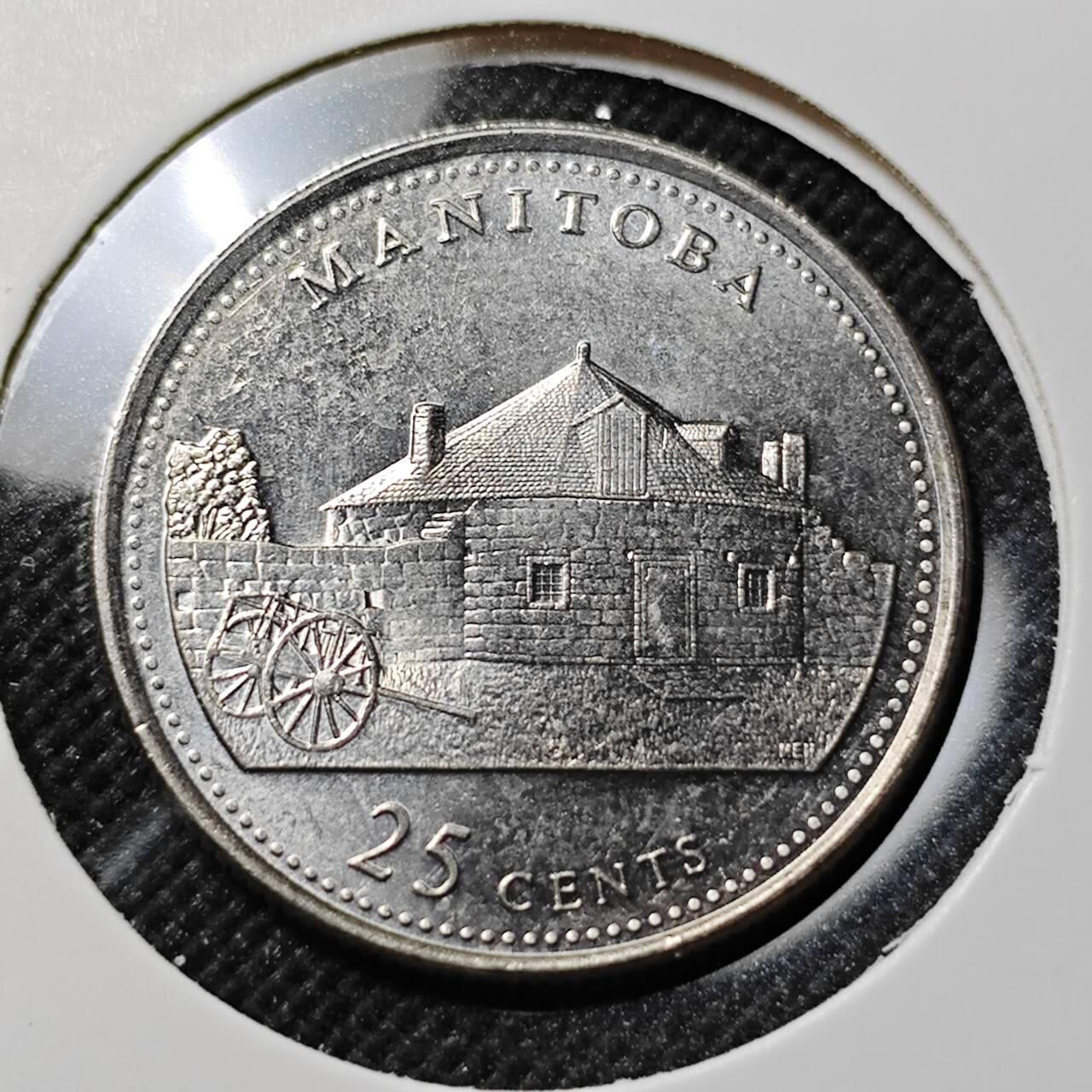 KK钱币收藏小铺  第414期 2月预留时间 周末发货  加拿大25分纪念币 好品