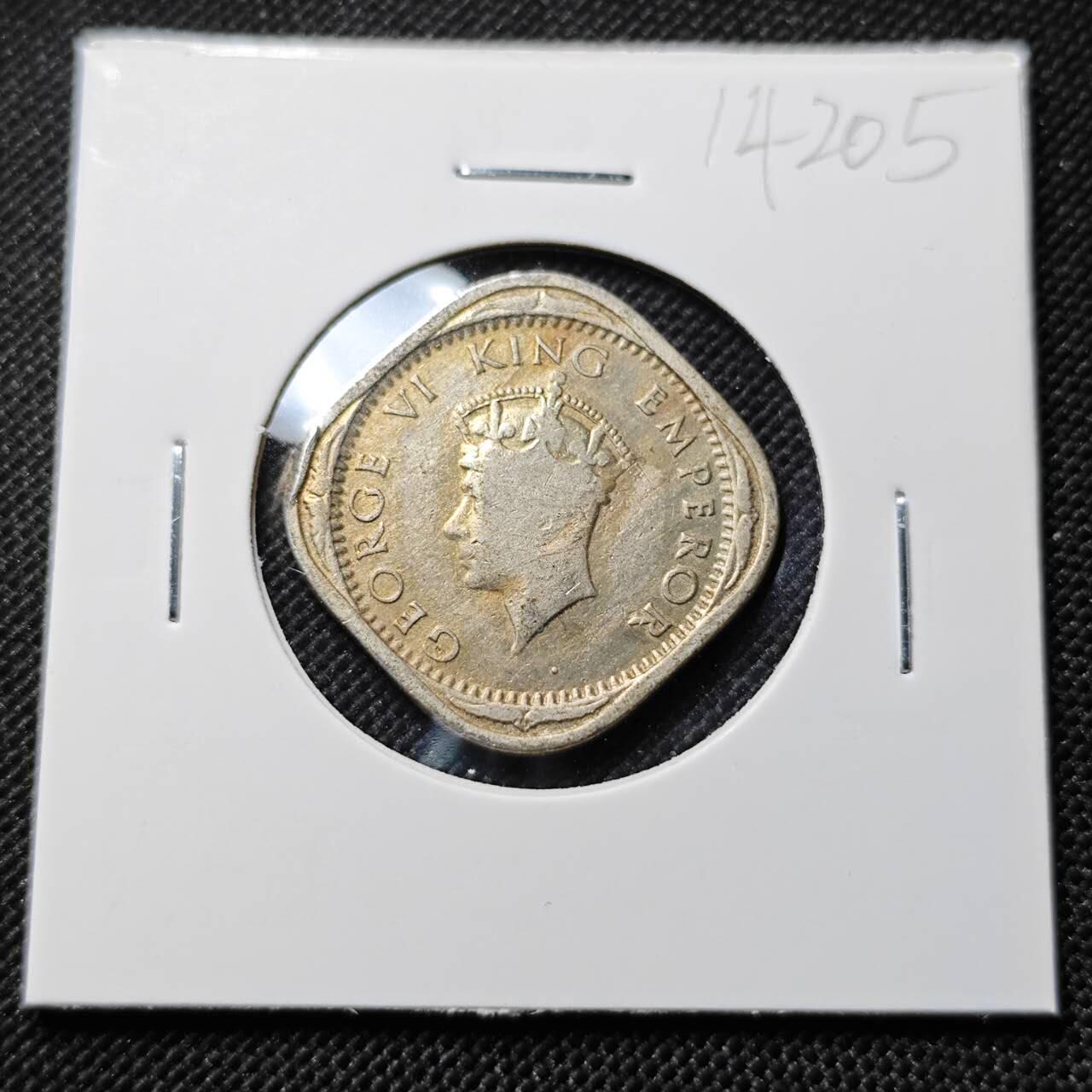 KK钱币收藏小铺  第414期 2月预留时间 周末发货  1939英属印度2安娜