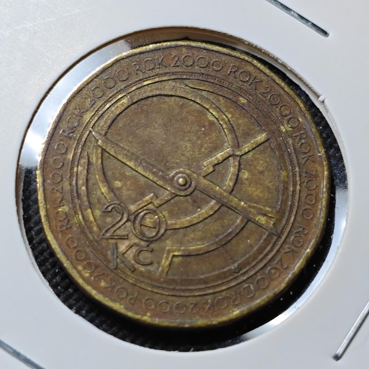 KK钱币收藏小铺  第414期 2月预留时间 周末发货  捷克20克朗纪念币