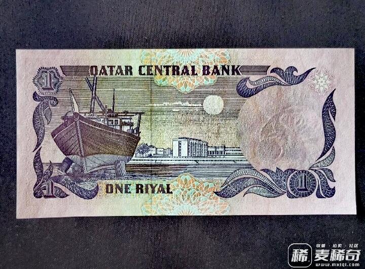 全新卡塔尔1996年1里亚尔靓品纸币
