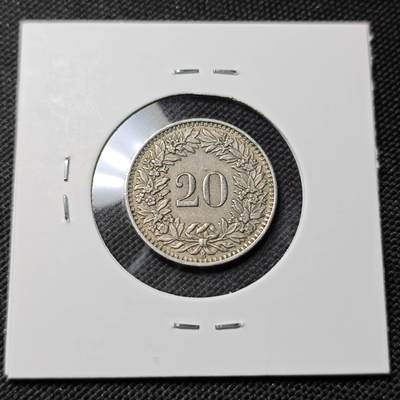 KK钱币收藏小铺  第415期 2月预留时间 周末发货 1939瑞士20分 