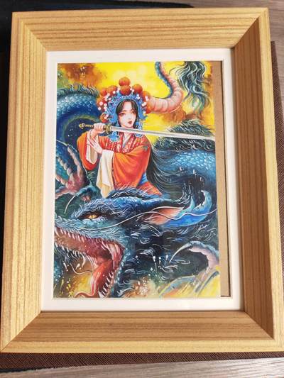 阳大大卡牌拍卖第107期（持续收拍品，周五晚上九点截拍，进群福利早知道） - 【手绘卡】顶流画师太乙 虞姬 手绘原稿 1/1 A5尺寸 细节满满 非常漂亮