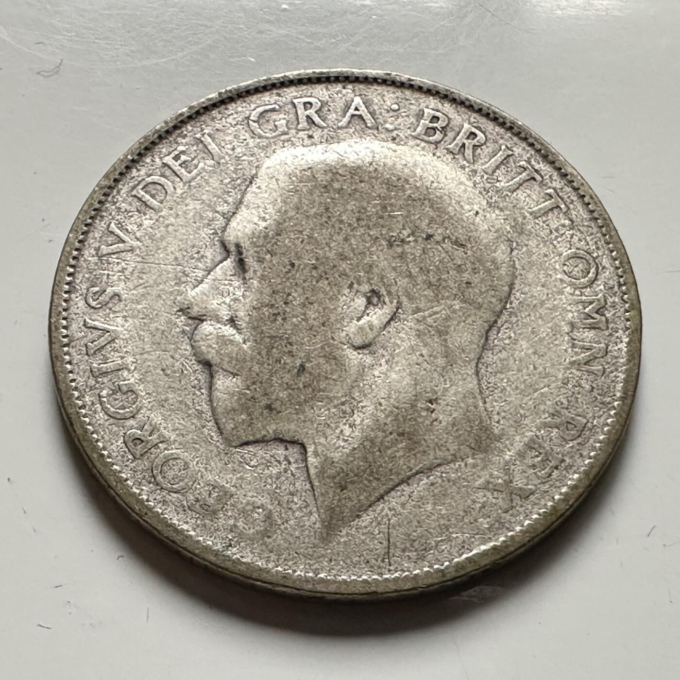 🌹外币初藏🌹🐯2026年第36场   每周二四六晚8️⃣点 接代拍 英国 乔治五世1先令银币 50%银-5.66g-23.5mm b