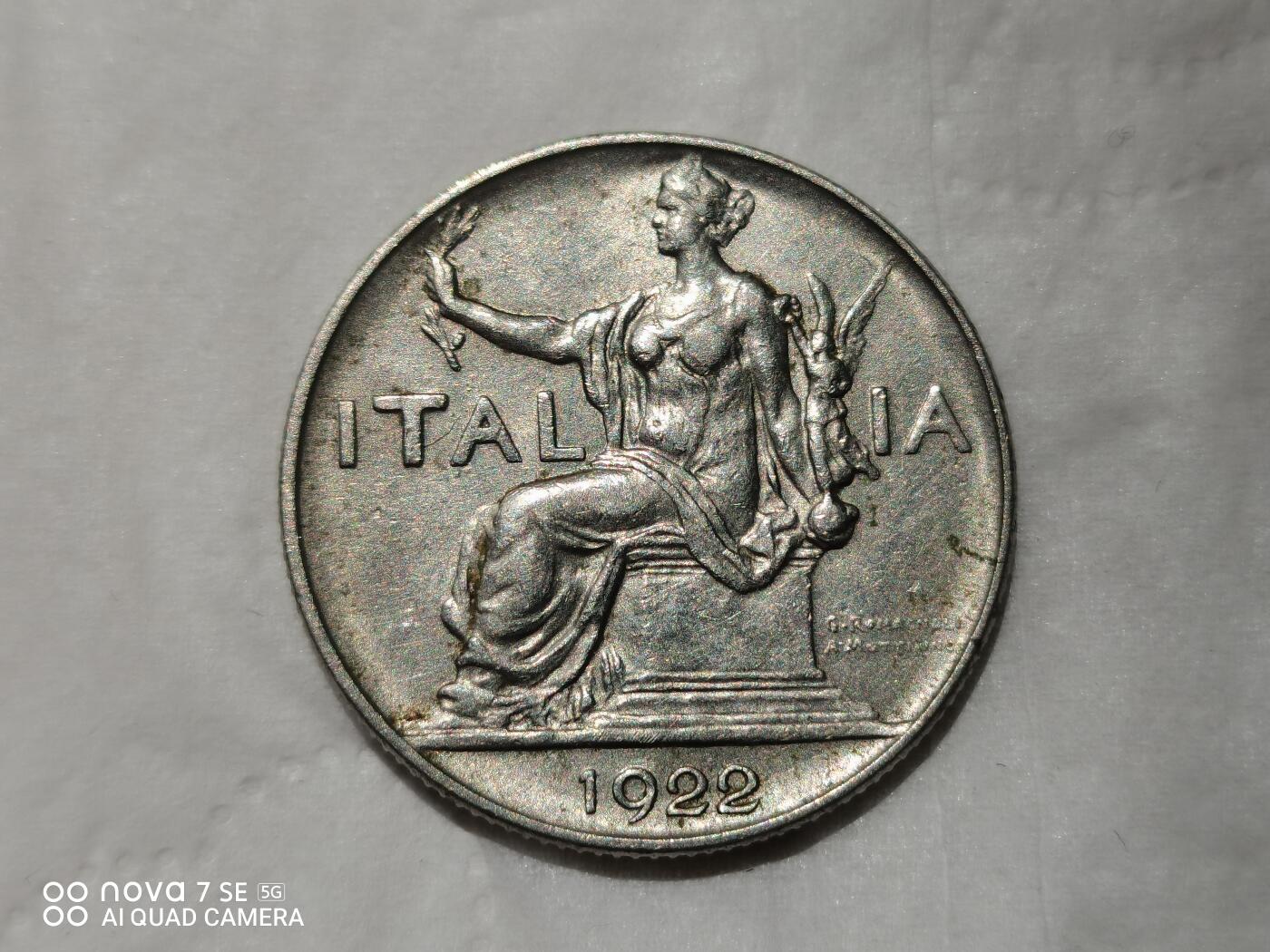 外国硬币 1922年意大利1里拉