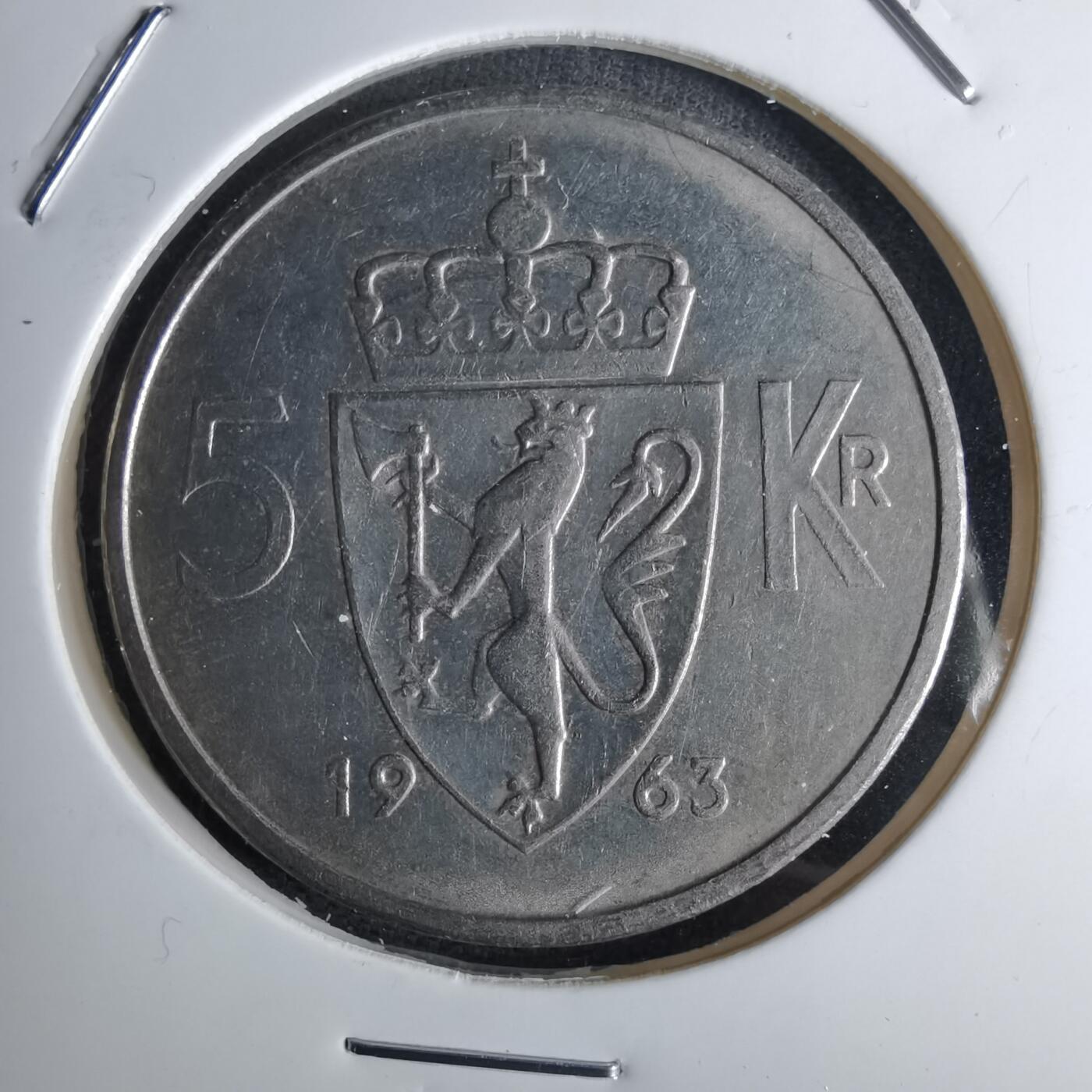 沼泽如烟--第1042场 挪威1963年5克朗