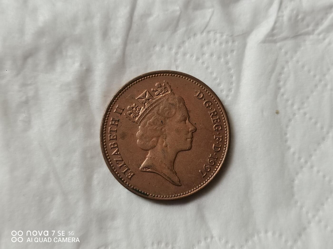 外国硬币 1997年英国2便士