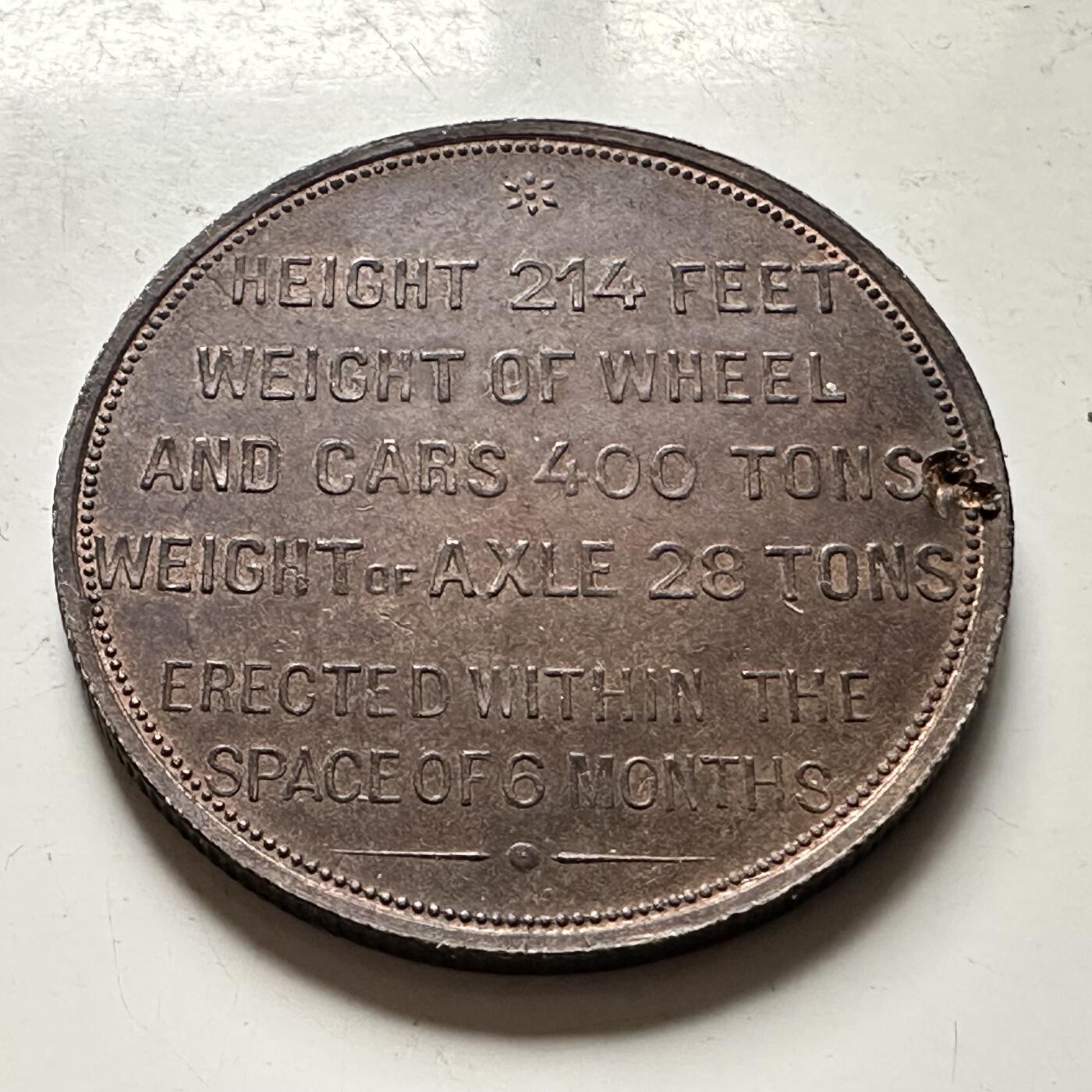 🌹外币初藏🌹🐯2026年第36场   每周二四六晚8️⃣点 接代拍 英国 布莱克浦巨型摩天轮  铜质纪念章代用币token