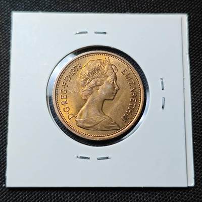 KK钱币收藏小铺  第415期 2月预留时间 周末发货 1978英国2便士 好品