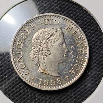 KK钱币收藏小铺  第415期 2月预留时间 周末发货 1998瑞士10分 