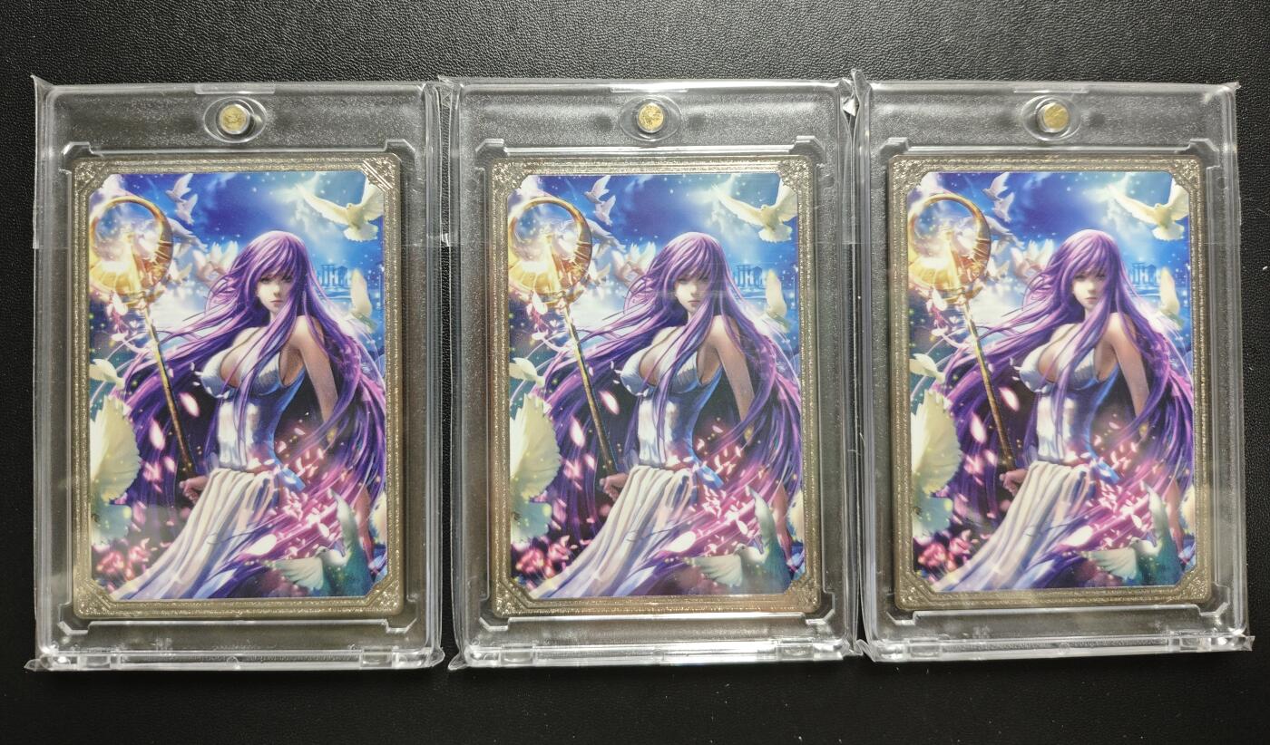 天玑星卡拍第183期《4.2周四截拍》持续收拍收评中 满赠卡需备注 白花卡牌 雅典娜 043 029 147 金属卡 三张