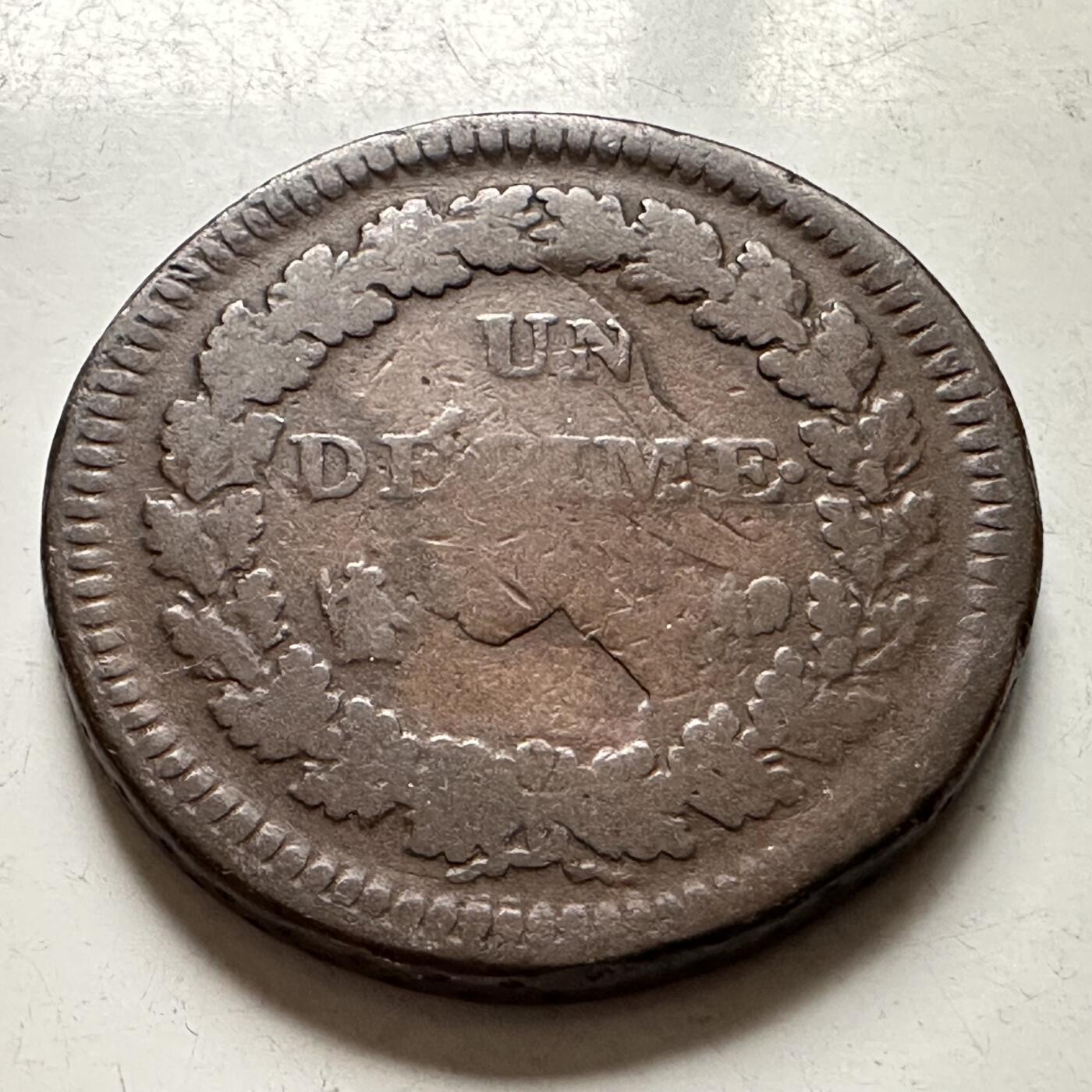 🌹外币初藏🌹🐯2026年第36场   每周二四六晚8️⃣点 接代拍 法国第一共和国 1795~1804年 1分铜币 33.4毫米-19克