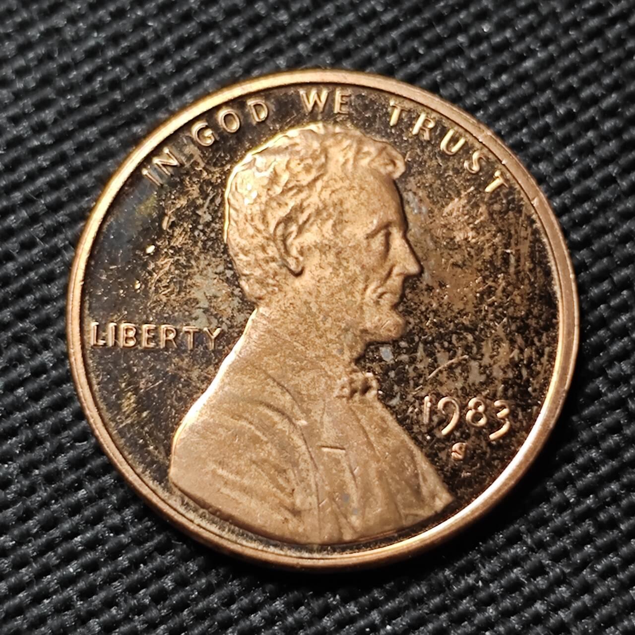 KK钱币收藏小铺  第414期 2月预留时间 周末发货 1983美国1分 精制币