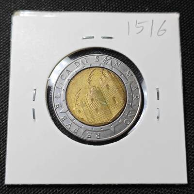 KK钱币收藏小铺  第415期 2月预留时间 周末发货 1992圣马力诺500里拉 