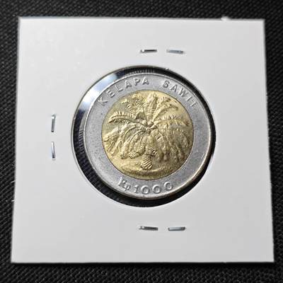 KK钱币收藏小铺  第415期 2月预留时间 周末发货 1996印度尼西亚1000卢比好品