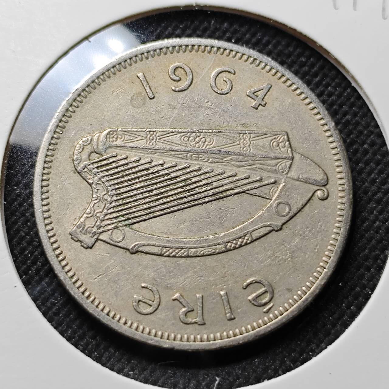 KK钱币收藏小铺  第414期 2月预留时间 周末发货  1964爱尔兰2先令