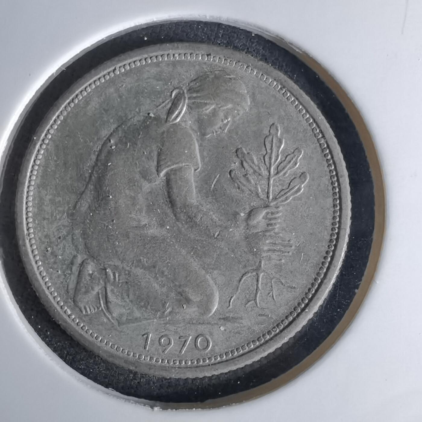 沼泽如烟--第1042场 德国1970年50芬尼