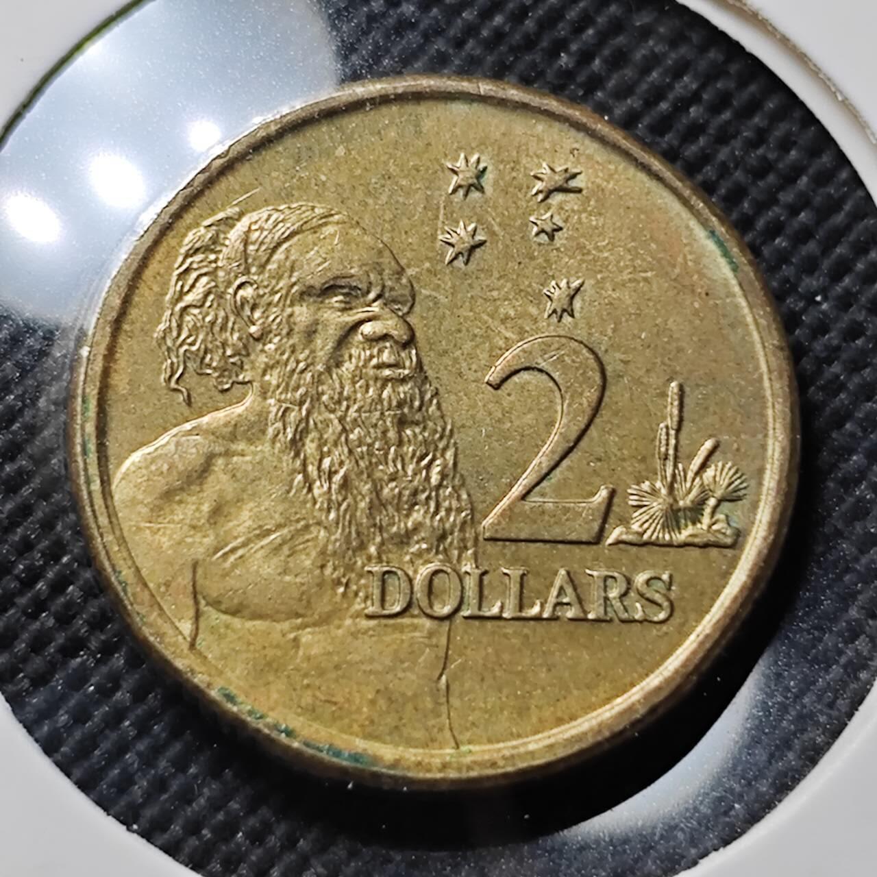 KK钱币收藏小铺  第414期 2月预留时间 周末发货  澳大利亚土著人2元