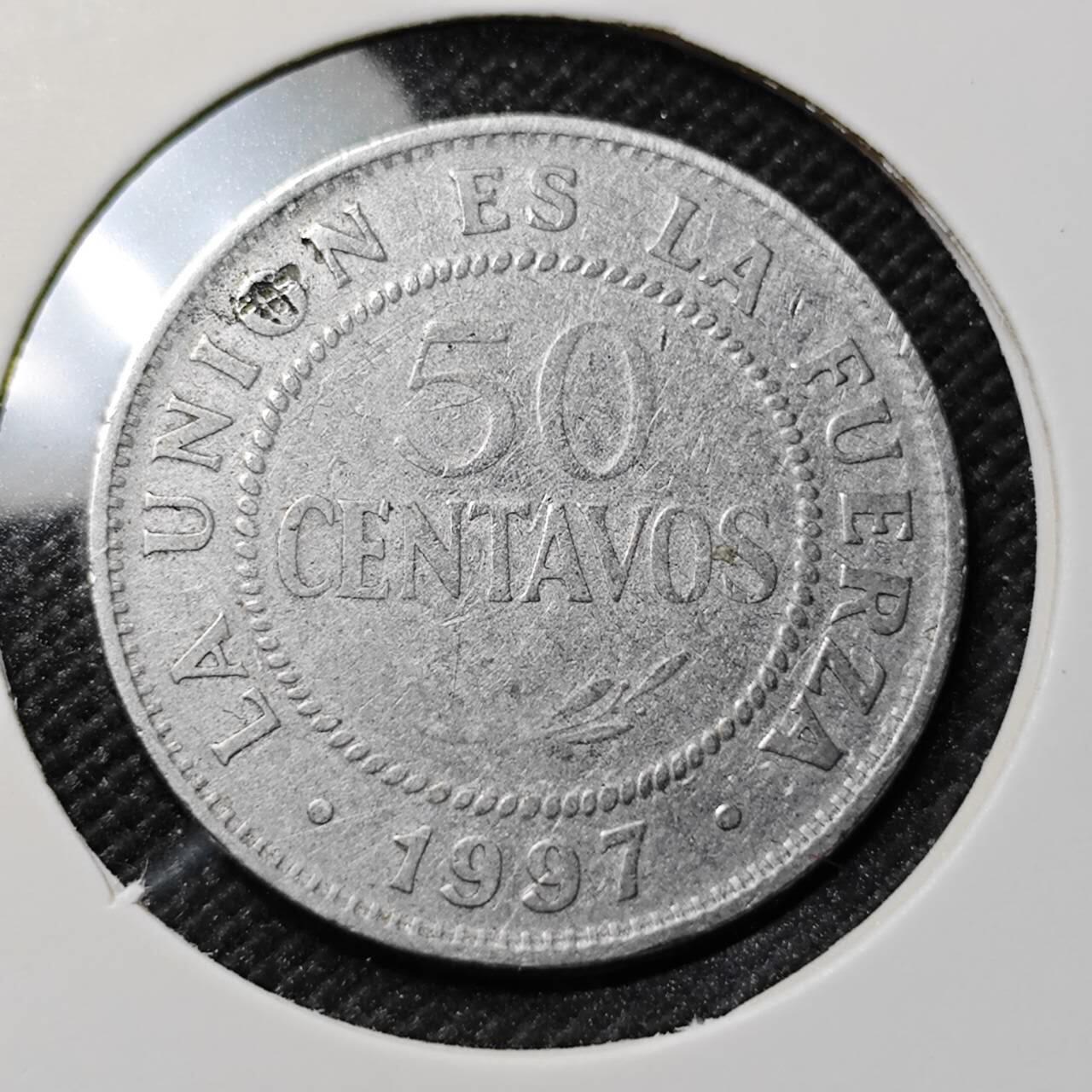 KK钱币收藏小铺  第414期 2月预留时间 周末发货  玻利维亚50分