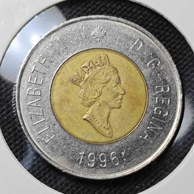 KK钱币收藏小铺  第415期 2月预留时间 周末发货 1996加拿大2元 