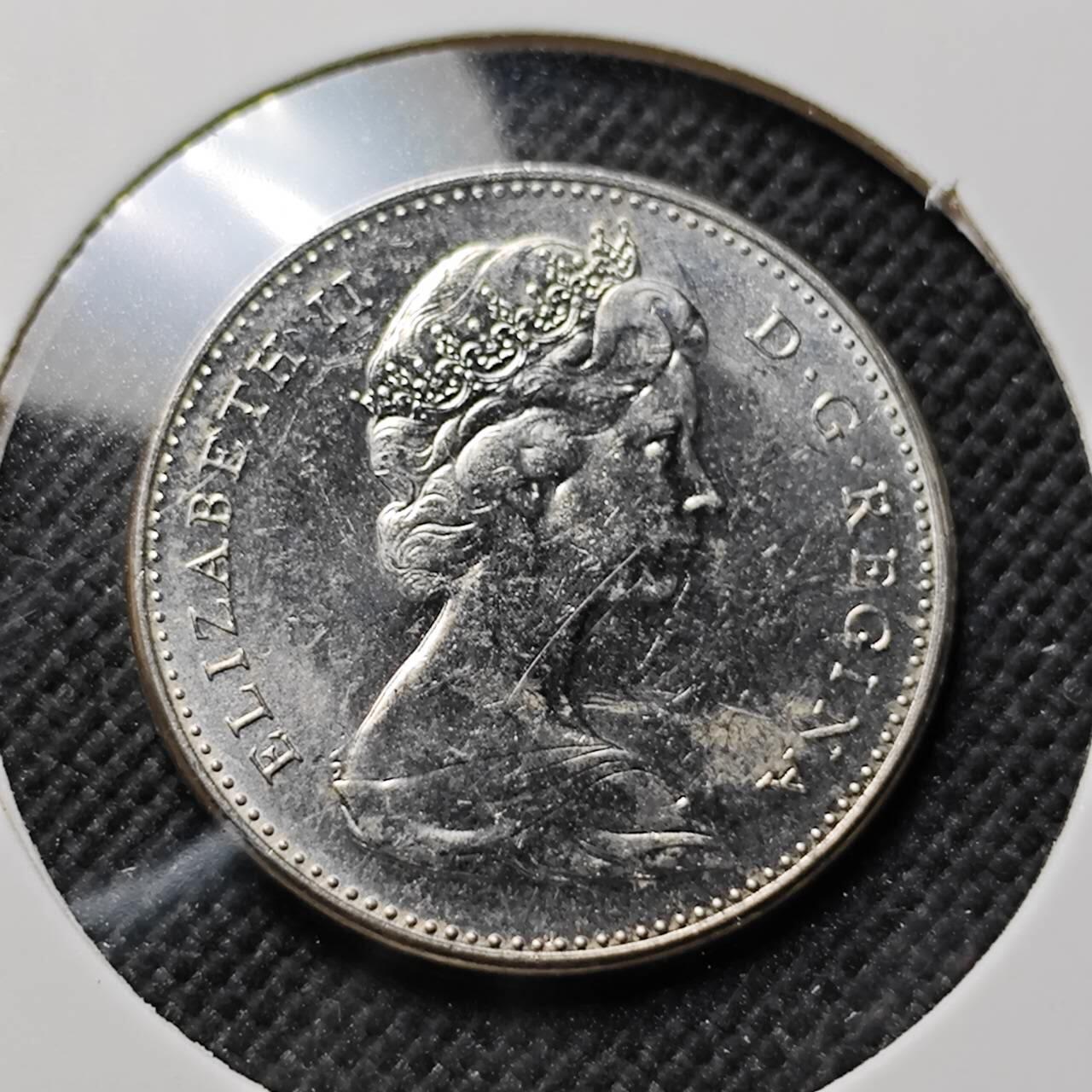 KK钱币收藏小铺  第414期 2月预留时间 周末发货 1967加拿大5分 纪念币