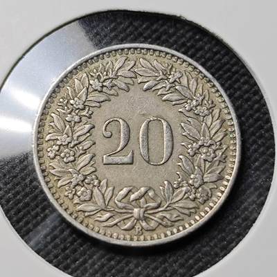 KK钱币收藏小铺  第415期 2月预留时间 周末发货 1939瑞士20分 