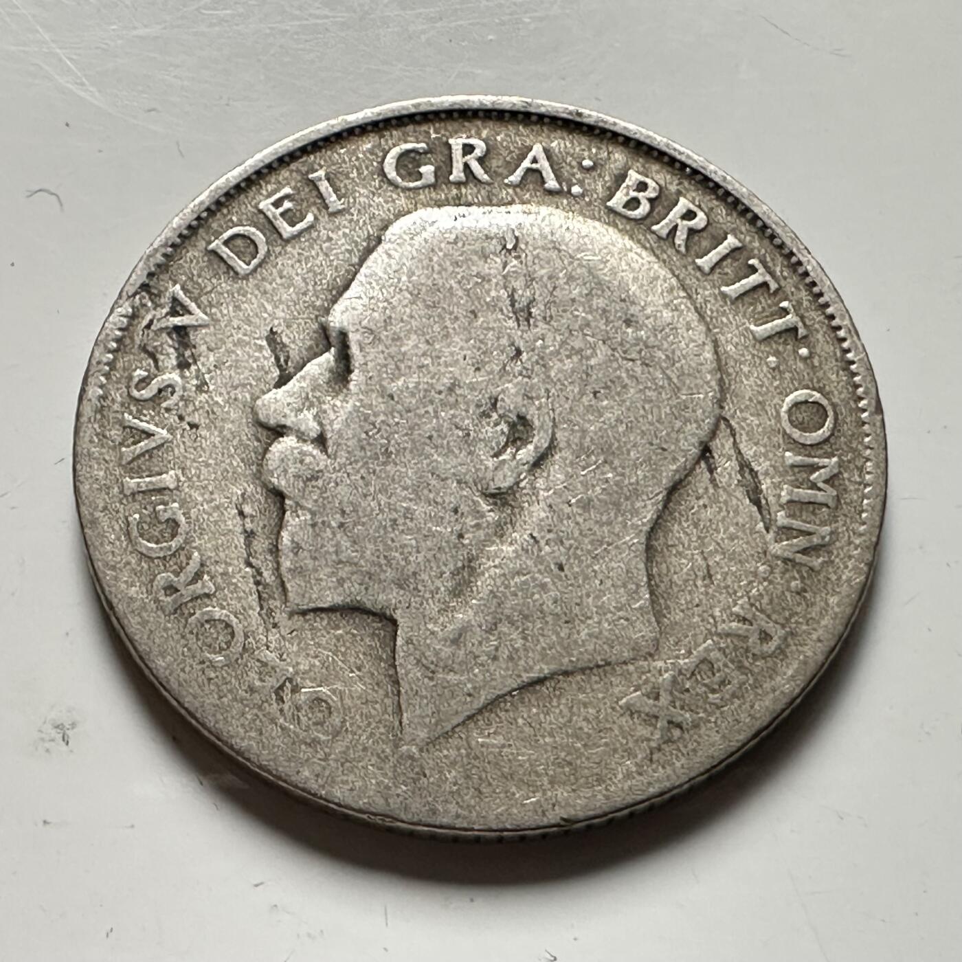 🌹外币初藏🌹🐯2026年第36场   每周二四六晚8️⃣点 接代拍 英国 1922年1先令银币 50%银-5.66g-23.5mm b