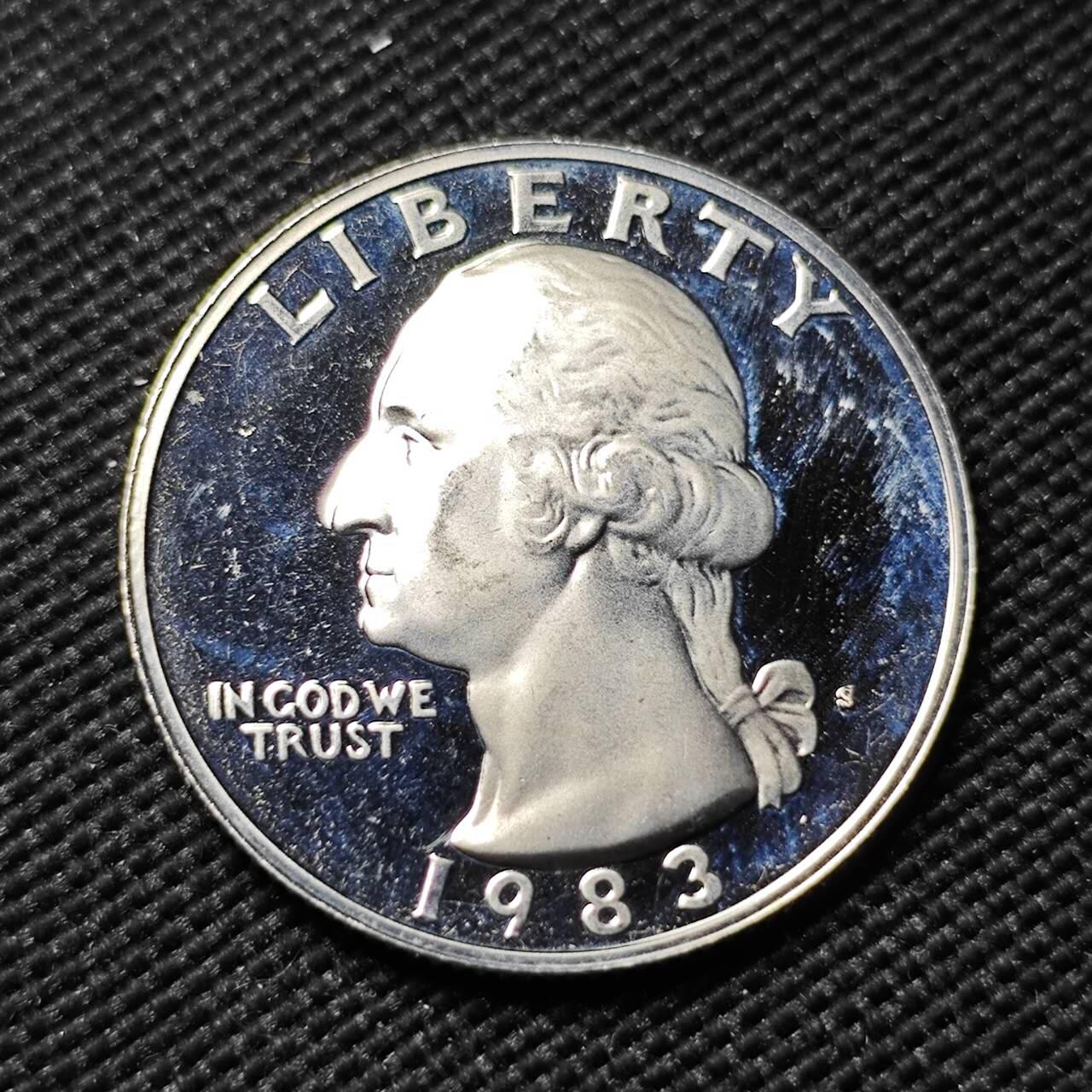 KK钱币收藏小铺  第414期 2月预留时间 周末发货 1983美国25分 精制币