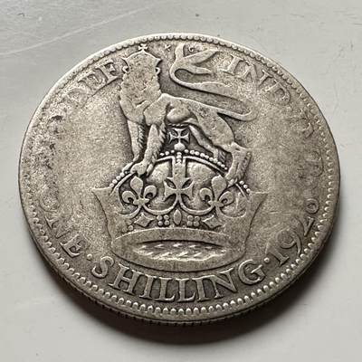 🌹外币初藏🌹🐯2026年第36场   每周二四六晚8️⃣点 接代拍 - 英国 1928年1先令银币 50%银-5.66g-23.5mm a